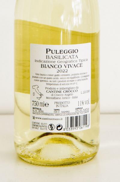 Puleggio Bianco - Vino Bianco Vivace Basilicata IGT