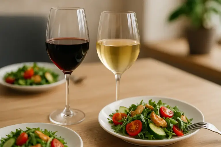 Vino bianco o rosso nei pasti leggeri: la scelta che migliora digeribilità e piacere