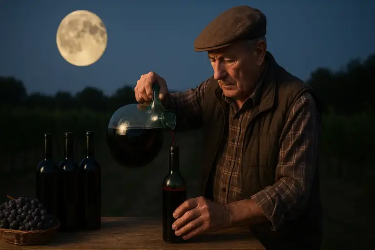 Perché i contadini imbottigliavano il vino in luna calante: la tradizione e cosa c’è di vero