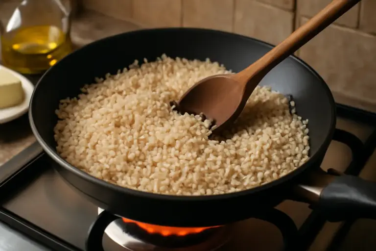 Tostatura del riso prima del risotto: il passaggio che trasforma il risultato