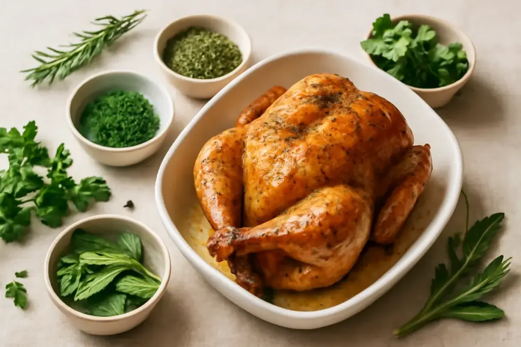 Erbe aromatiche per il pollo al forno: quelle che funzionano davvero senza sale