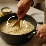 Come si mescola correttamente il risotto: la tecnica che mantiene la cremosità